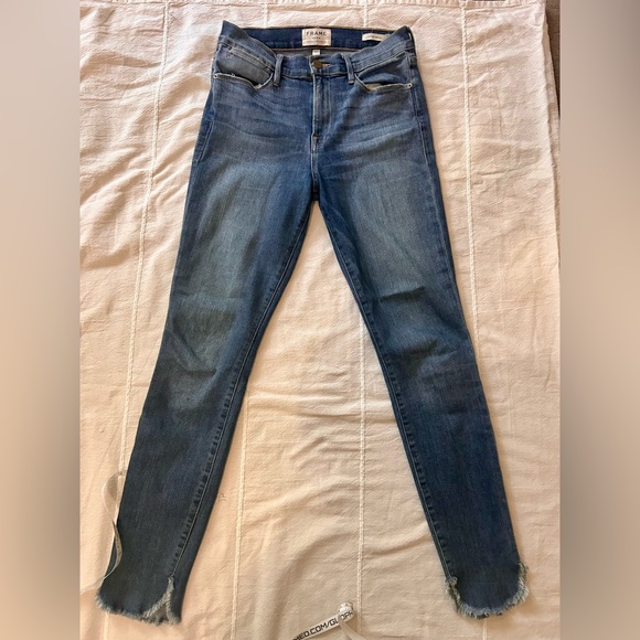 Frame Denim Le High Skinny raw hem size 29 - Picture 2 of 3
